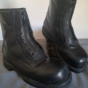Union Made Boots Men's 8.5 Black Leather USA 9" Structural Firefighting